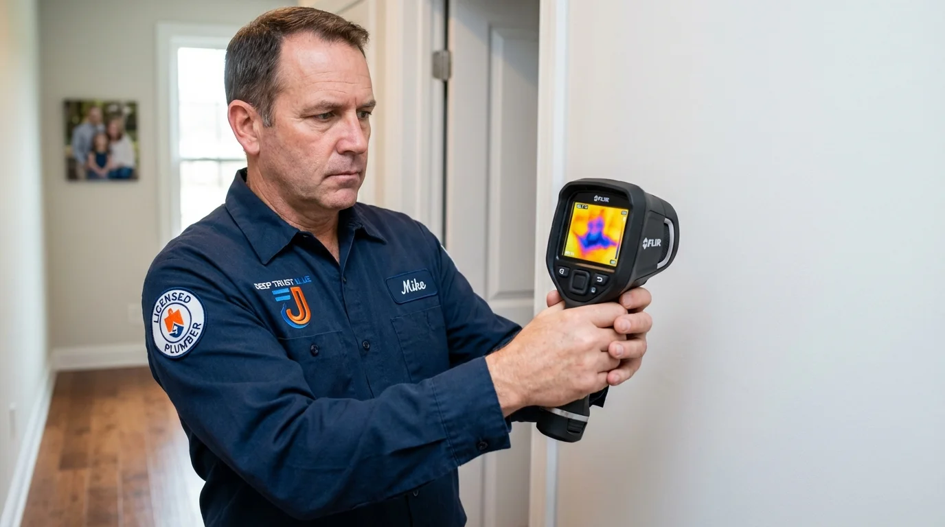 Thermal imaging leak detection by Johns Plumbing LLC in Davenport